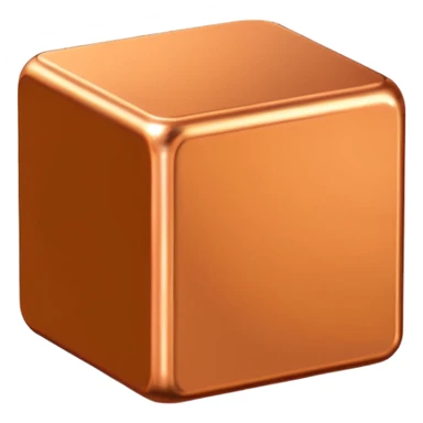 bouillon cube, copper-gold, realistic, grainy texture, 3D, isometric, transparent background, no packaging, no text sticker