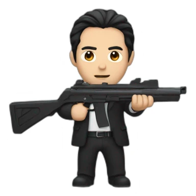 Jhon wick with gun sticker