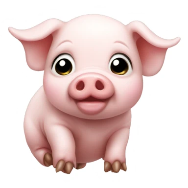 Baby pig with little wings sticker