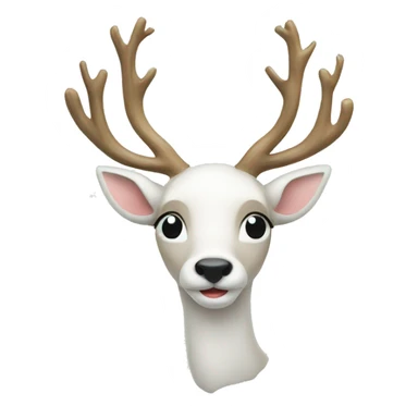 White Christmas deer sticker