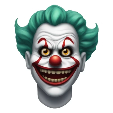 Evil scary clown sticker