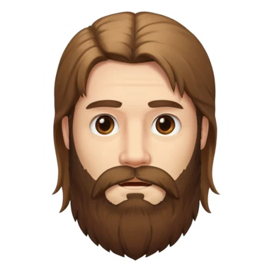 long haired bearded man sticker