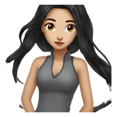 Beautiful girl,Black hair,long hair,Black eyes,Chinese sticker