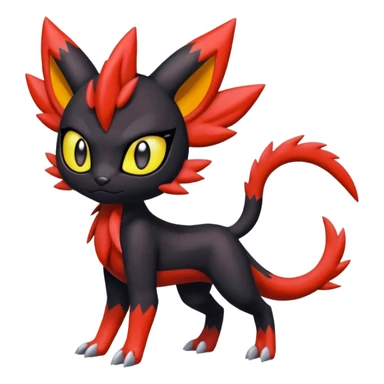 Colorful Meloetta-Litten-Guilmon-Darkrai-Pokémon-Fakémon-fusion-hybrid-creature sticker