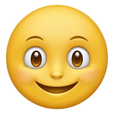 Emoji, yellow round smirking face sticker