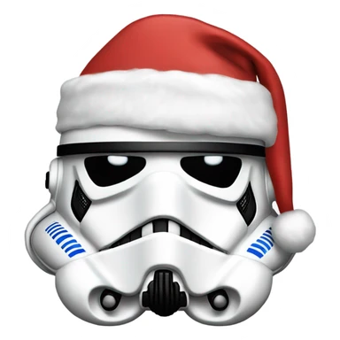 Stormtrooper wearing Santa hat  sticker