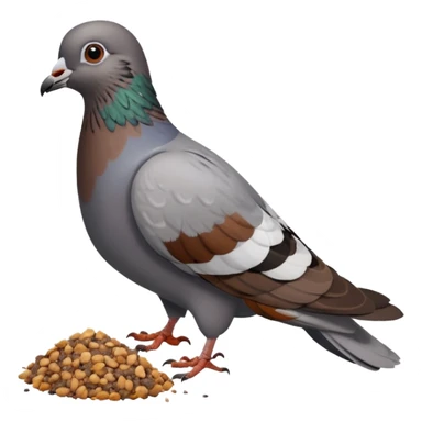 Pigeon + crumb trail, Street Wildlife. sticker