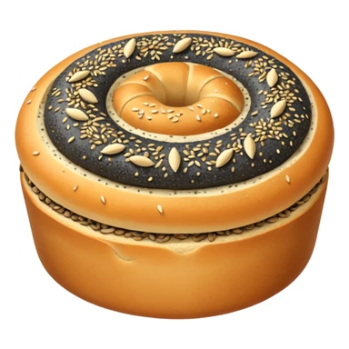 make an emoji of poppy seed roll sticker