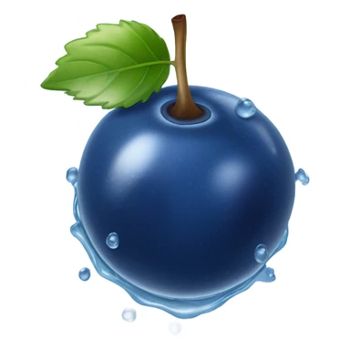 glossy blueberry, wet sticker