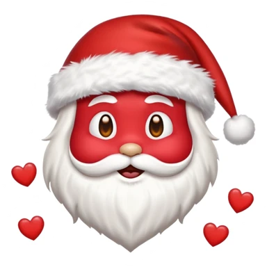Make an emoji of a Santa Claws couple but with hearts falling on top sticker