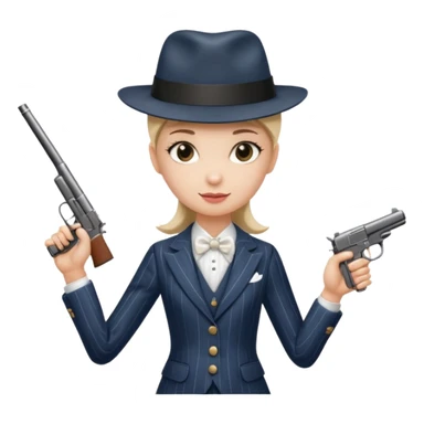 A balerina in with a gangster style sticker