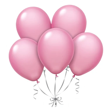 Light Pink birthday balloons sakura sticker