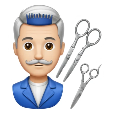 barber shop, scissors, comb. sticker