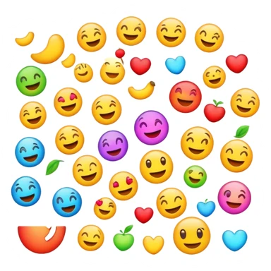 Colourful and fun emoji sticker