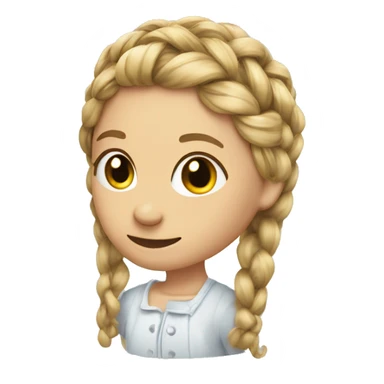 thin  hair braid in the form of a ring  sticker