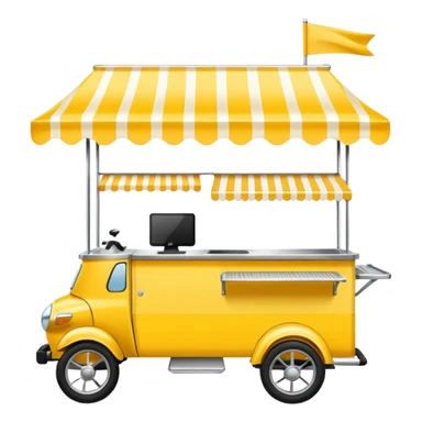 yellow food cart. sticker