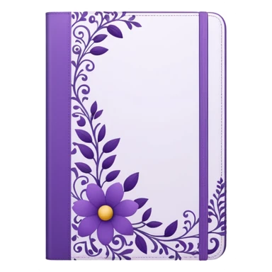 journal white and purple sticker