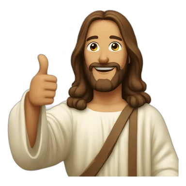 jesus thumbs up sticker