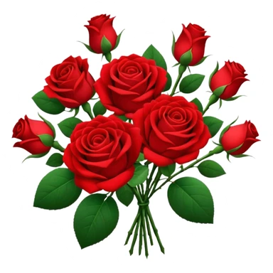 bouquet of realistic rose 15 sticker