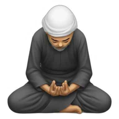 sufi muslim praying prostrating sticker