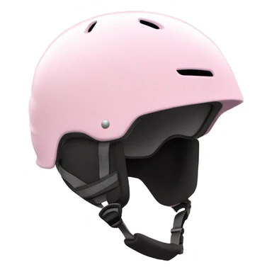 Soft pink ski helmet sticker