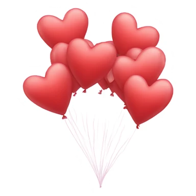 A bunch of heart Balloons sticker