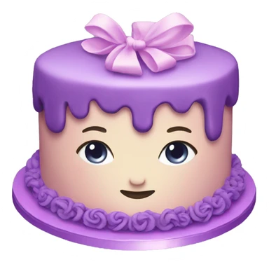 Purple girly cake sticker