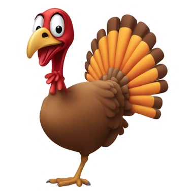 Cartoon Turkey dancing sticker