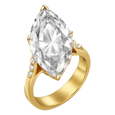 Marquise cut gold diamond ring  sticker