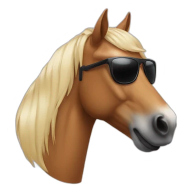 A horse with sunglasses sticker