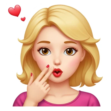 Girl blowing a kiss sticker