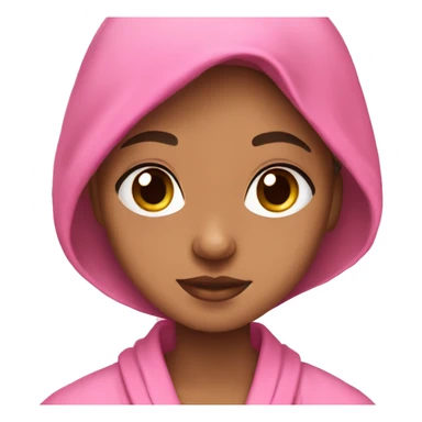 lightskin girl in pink robe sticker