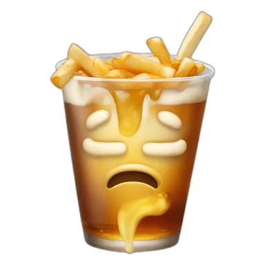 Poutine qui boit de la vodka sticker