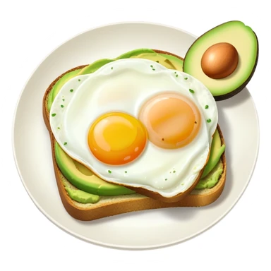 breakfast avocado toast egg sticker