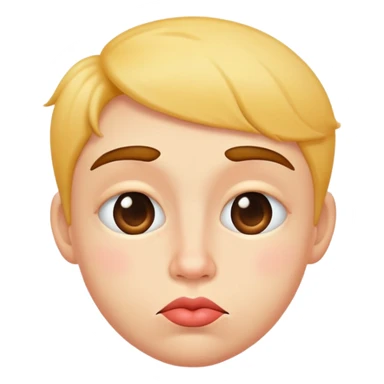 kinda ugly cute kissy face sticker