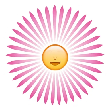 light pink light radiating beams sticker