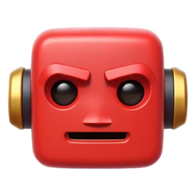 Clash of Clans aesthetic: Cinematic Playful Virtual Boy Portrait Emoji, rendered in a 3D vector-style similar to standard emojis with minimal shading and bold, simplified shapes. A compact, distinct form with signature details, softly glowing with a nostalgic gaming charm. Simplified yet unmistakably iconic, highly detailed and consistent, glowing with a soft radiance and high shine. Stylized with a touch of retro gaming magic and a soft glowing outline, capturing the essence of a beloved gaming relic with a friendly, playful manner! sticker