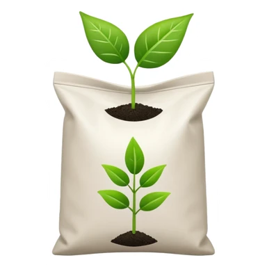 fertilizer bag with plant symbol sticker