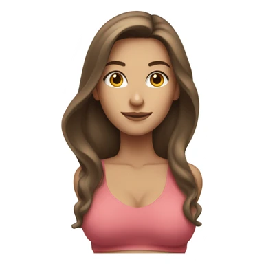 beach body woman caucasian long brown hair sticker