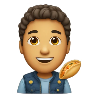 boy with empanada sticker
