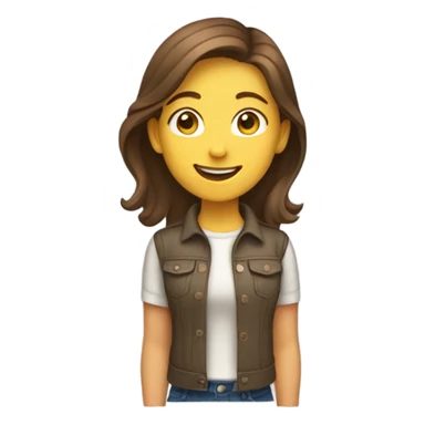 girl with brown hair outdoors sticker