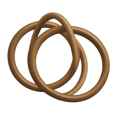 Two disconnected rings apart sticker