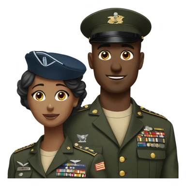 military couple in real life in marine corps blues sticker