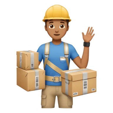 Apartment Mover, Fragile-Label Runner + tape belt. sticker