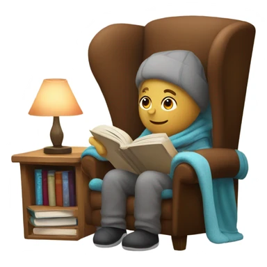 Library reading books cozy sticker