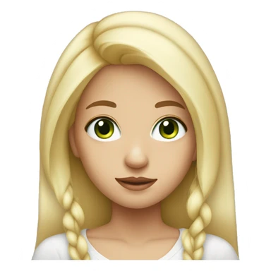 cute girl with blonde hair green eyes  sticker