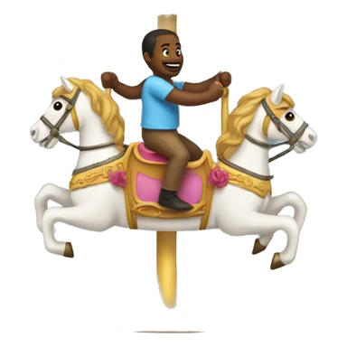 Friends riding carousel  sticker