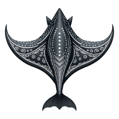 i want a stingray but in a maōri style sticker