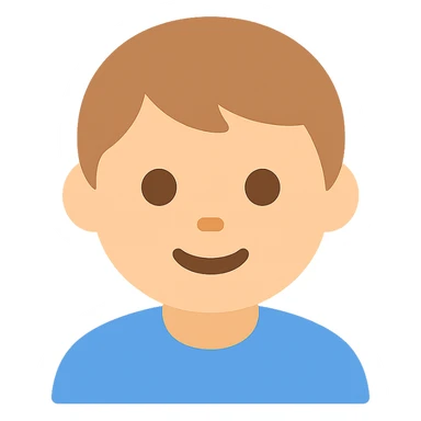 child, flat color icon, clean and modern sticker