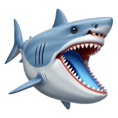 shark wearing blue nike shoes sticker